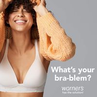Warner's Women's Easy Does It No Bulge Wire-Free Bra, Rich Black, XL