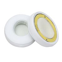 GBSELL 1 Pair Protein Leather Replacement Ear Pads for Monster Beats SOLO 2.0 (White)