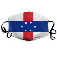 NUNOFOG Flag of The Netherlands Antilles Unisex Safety Masks Washable and Reusable Cleaning Gardening Dust Respirator Mouth Masks for Men Women One Size