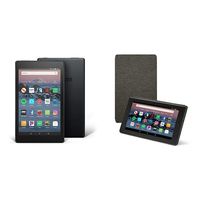 Fire HD 8 Tablet (16 GB, Black, With Special Offers) + Amazon Standing Case (Charcoal Black)