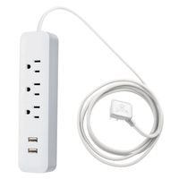 Globe Electric 78251Designer Series Power Strip, White