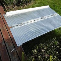 Gharpbik Non-Skid Aluminum Multifold Wheelchair Scooter Ramp (4ft(L) x 28"(W)-W)