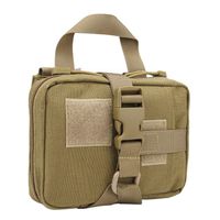 SJJSP First-aid kit Outdoor Tactical Medical kit Portable Survival Emergency Package Nylon Medical Storage Bag/Black,Brown,green/18 X 14 X 5cm (Color : Brown)