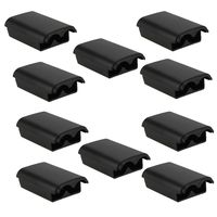Much 10 Pack Black Battery Cover Shell Cases Kit Compatible with Xbox 360 Wireless Controller