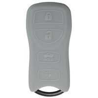 qualitykeylessplus Gray Rubber Case Silicone Protective Cover for Nissan Remotes with Free KEYTAG