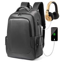 JUMO CYLY Travel Business Laptop Backpack, College School Backpack with USB Charging Port for Women and Men,Waterproof Anti-Theft Computer Bag Fits 17 Inch Laptop & Notebook Gray