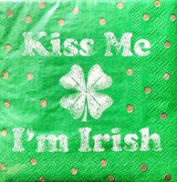 Cypress Home Kiss Me I’m Irish Cocktail Beverage Paper Napkins, 40-ct
