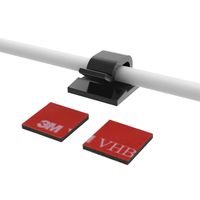 Yocice Cable Clips 40pcs with Strong Adhesive Tapes,Wire Holder Organizer Cord Management for Car, Office and Home,Black- CC05