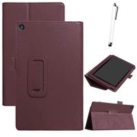 All-New Case for Fire HD 8 Tablet(8th /7th /6th gen, 2018/2017/2016 Release), Auto Sleep/Wake, Lightweight Smart Stand Case + Free Stylus (Fire HD 8 Case + Free Stylus, Brown)