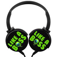Like A Boss Wired Headset Lightweight Stereo Portable Headphones