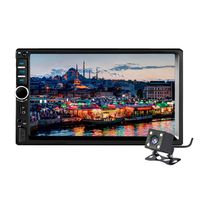 Double Din Touch Screen Car Stereo 7''LCD Car Radio Touchscreen Bluetooth with Rear View Camera Tape,MP5 Player, USB, SD Card, AUX Input,FM 2 Din Car Stereo, Wireless Remote Control