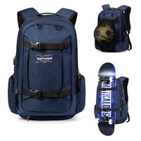 Skateboard Backpack Basketball Travel School Backpack 17.3 Inch Laptop Bag
