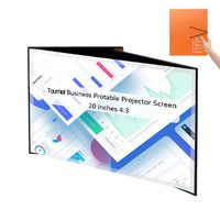 Portable Projector Screen, TOUMEI 20 inch Mini Size Book Screen 4:3 Desktop Foldable Projection Screen PVC Fabric for Pico DLP Projector Home Commercial Session Outdoor Indoor Meeting Teaching Theater