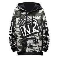 Jieou Men Oversized Hoodie Pullover Long Sleeve Graphic Fashion Sweatshirts Hip Hop Casual Streetwear (C-Green, 4XL)