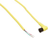 Molex 703001D02F060 Micro-Change Dual Key Single-Ended Cordset, Female Right Angle, 3 Pole, UL 2661 Cable Type, PVC (D02) Cable Jacket, 22AWG Wire Size, 4.0A Max Current Rating, 250V AC/DC Max Voltage, 6ft Cable Length