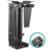 EleTab Adjustable Under Desk Computer Mount Wall PC Mount Computer Case Holder with 360-degree Swivel