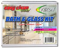 TEKON - Easy Clean Forever Bath and Glass Kit: Cleaner, Sealer, Polisher and Protector for Stone Shower Walls, Glass, Countertops, Granite, Marble and More!