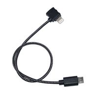 Anbee Nylon Braided Spark Cable/Android Micro-USB/USB Type-C Cable for DJI Spark & DJI Mavic Pro Drone, Fits iOS/Android Cellphone and Tablets