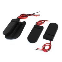 uxcell 5pcs 2xCR2032 Battery Black Round Button Cell Coin Holder Box w Cover