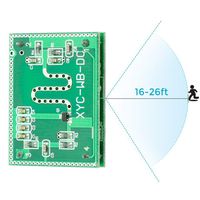 WHDTS 2.25GHz Microwave Radar Detector Module Detection Range 6-9M Smart Sensor Switch Home Control 3.3-20V DC for Arduino