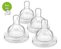 Philips Avent Slow Flow Nipple, 4pk, SCF422/47, Clear