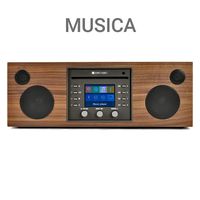 Como Audio: Musica - Wireless Music System with CD Player, Internet Radio, Spotify Connect, Wi-Fi, FM, Bluetooth and One Touch Streaming - Walnut/Black