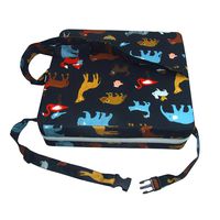 Sunmall Dining Chair Heightening Cushion Portable Dismountable Adjustable Highchair Booster for Baby Toddler Kids Infant Washable Thick Chair Seat Pad Mat (Black)