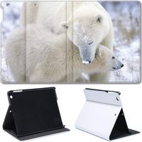 Enjoy happy life Ipad Mini 4 Case,Polar Bear and Cubs as Ipad Mini 4 High-Grade Leather Cases