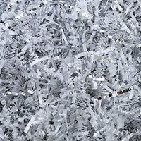 Crinkle Cut Paper Shred Filler (1 LB) for Gift Wrapping & Basket Filling - White & Silver | MagicWater Supply