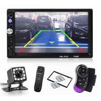ASTSH Car Radio Touch Screen 7 HD Inch Touch Screen 2 Din in-Dash MP5 MP5 Player Audio Video Amplifier with Mirror Link FM Radio Remote Control Backup Camera