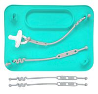 Busy Baby Mat | Silicone Suction Placemat for Babies & Toddlers | 4 Customizable Tethers to Attach Toys | Keeps Toys Off Floor and Germ-Free | Includes Sleeve for Easy Carrying | (Spearmint)