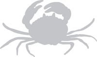 hBARSCI Crab Vinyl Decal - 5 Inches - for Cars, Trucks, Windows, Laptops, Tablets, Outdoor-Grade 2.5mil Thick Vinyl - Silver Gray
