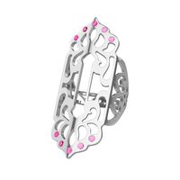 MoKo Cover Sleeve for Fitbit Flex 2 Watch Band, Luxury Diamond Metal Replacement Cover Sleeve Protector Case Hollowed Frame Cover Decoration Accessory for Fitbit Flex 2, Silver