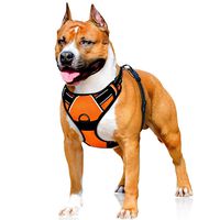 IPETSZOO No Pull Dog Harness for Large Dogs with Handle Adjustable Outdoor Pet Vest 3M Reflective Oxford Material Vest for Dogs Easy Control for Small Medium Large Dogs