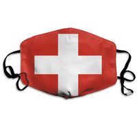 NUNOFOG Swiss Flag Unisex Safety Masks Washable and Reusable Cleaning Gardening Dust Respirator Mouth Masks for Men Women One Size