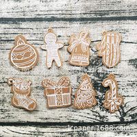 Healifty 100pcs Kraft Paper Christmas Gift Tags with Strings Snowman Candle Shape Christmas Gift Wrapping Labels