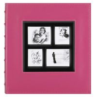 Artmag Photo Album 4x6 600 Photos, Large Capacity Wedding Family Leather Cover Picture Albums Holds 600 Horizontal and Vertical 4x6 Photos with Black Pages (Pink)