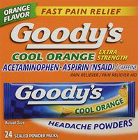 Goodys Cool Orange Extra Strength,  24ct Powder  Packages (Pack of 3)
