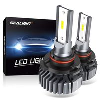 SEALIGHT 9005 HB3 LED Headlight Bulbs Fanless 6000K White High Beam CSP Chips Halogen Headlight Replacement 30W 5000Lumens