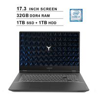 Lenovo 2019 Legion Y540 17.3 Inch FHD IPS Gaming Laptop (9th Gen Intel 6-Core i7-9750H up to 4.5 GHz, 32GB RAM, 1TB PCIe SSD + 1TB HDD, Nvidia GeForce GTX 1660 Ti, Bluetooth, WiFi, HDMI, Windows 10)