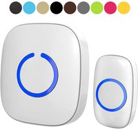Wireless Doorbell by SadoTech - Waterproof Door Bells & Chimes Wireless Kit - Over 1000-Foot Range, 52 Door Bell Chime, 4 Volume Levels with LED Flash - Wireless Doorbells for Home - Model C (White)