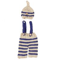 2pcs Baby Photography Props Outfit Newborn Baby Photo Shoot Set Baby Boy/Girl Hat Pants Costume Set