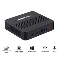 Mini PC Intel Pentium Gold 5405U Processor(2.30 GHz) Expandable RAM 8GB(up to 64GB) DDR4 128GB SSD Windows 10 Pro, Supports HDMI/Mini DP/USB-C Output, 4K@60Hz HD, Dual-Band Wi-Fi, BT5.0, 4 x USB Ports