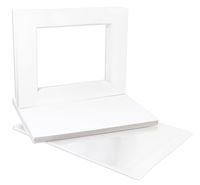 Golden State Art Acid Free, Pack of 10 11x14 White Picture Mats Mattes with White Core Bevel Cut for 8x10 Photo + Backing + Bags