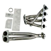 MILLION PARTS Stainless Steel Header Exhaust System Kit fit for Honda 1988-2000 Civic & 1993-1997 civic del Sol & 1988-1991 CRX