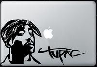 Tupac Shakur 2pac - Sticker Decal MacBook, Air, Pro All Models.