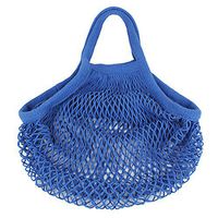 Andux Cotton Net Shopping Bag Reusable Bag SGD-01 (Small, Blue)