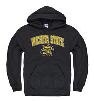 Campus Colors Wichita State Shockers Adult Arch and Logo Hooded Sweatshirt - Black, Large