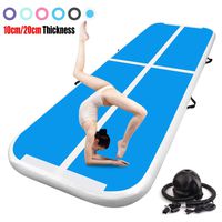 FBSPORT 8inches Thickness airtrack mat 26ft Tumble Track air mat for Gymnastics Training/Home Use/Cheerleading/Yoga/Water with Electric Pump