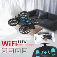 GBSELL New JXD 515W Altitude Hold Drone 2.4G 4CH Quadcopter with 0.3MP Camera WiFi FPV (Blue)